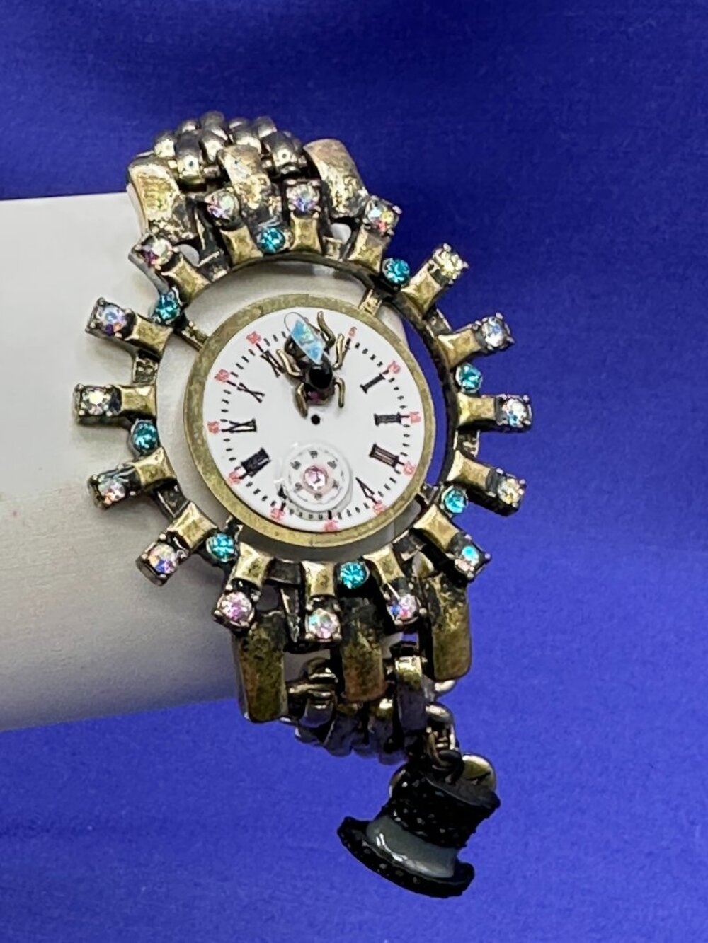 Betsey Johnson Wonderland Clock Bee Bracelet
